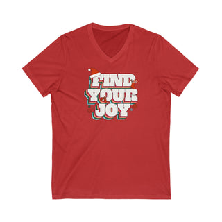 Find Your Joy Candy Cane Women's V-Neck Tee