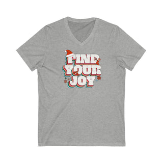 Find Your Joy Candy Cane Women's V-Neck Tee