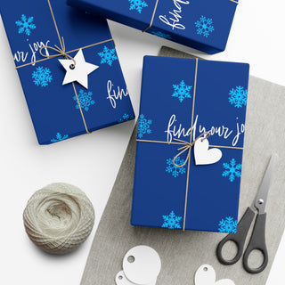 Find Your Joy Snowflake Wrapping Paper